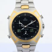 Omega / Seamaster Polaris Chronograph - Gentlemen's Gold/Steel Wristwatch