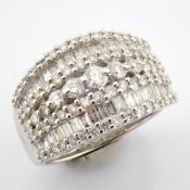 Natural Diamond 18K White Gold Ring
