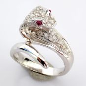 Natural Diamond 18K White Gold Ring