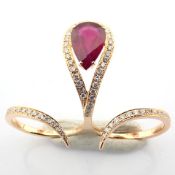 Natural Diamond 18K Rose/Pink Gold Ring