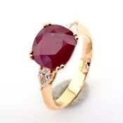 Natural Diamond 18K Rose/Pink Gold Ring