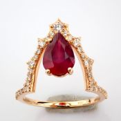 Natural Diamond 18K Rose/Pink Gold Ring