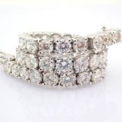 Natural Diamond 14 White Gold Bracelet