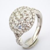 Natural Diamond 18K White Gold Ring