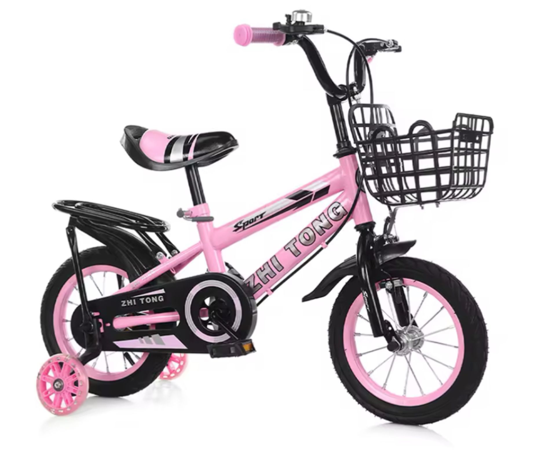 16-Inch Kids Bike – Sturdy Carbon Steel Frame With Adjustable Seat & Handlebar, Safety Brakes.