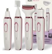 4-In-1 Rechargeable Electric Razor For Women – Face, Nose, Legs, Underarm & Bikini Trimmer