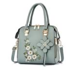 Luxury Embroidery Handbag For Women – Designer PU Leather Crossbody Elegant Tassel Accent Premiu...