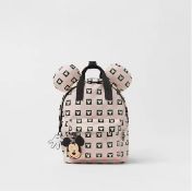 Disney Mickey Mouse Cartoon Fashion Backpack Women's Minnie Canvas School Bag Fashion