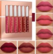 6PCS Matte Liquid Lipstick Set Lip Stain Makeup, 24 Hour Long Lasting Waterproof
