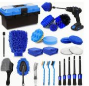 27-Piece Premium Car Detailing Kit – Complete Interior & Exterior Cleaning Set (Drill Not Include...