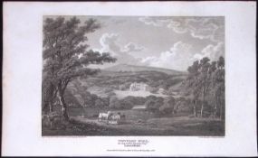 Burnley Lancashire Townley Hall Antique 218 Years-Old Steel-Engraving-7