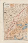 WW1 Western Front Neuve Chapelle Coloured Antique Detailed Map 1922.