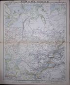 1883 Antique Coloured Letts Map Russia, Turkestan, Asia-25