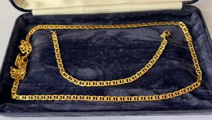 Vintage Gold Plated Chain & Matching Bracelet