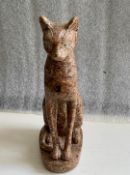 Vintage Egyptian Granite Cat Bastet Goddess