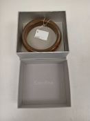 Calvin Klein Brown Geometric Hexagonal Bracelet In Box
