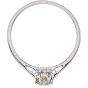 White Gold Diamond Solitaire Engagement Ring With Valuation