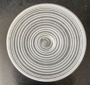 LSA Intl Frosted Glass Spiral Pattern Bowl/Platter