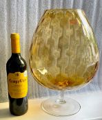 Vintage Large Amber Brandy Balloon Glass