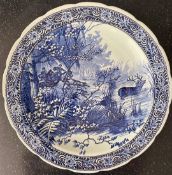 Vintage Royal Sphinx Large Maastricht Delfts Blue Charger