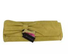 Lovely Give Italian Mustard Yellow Leather Quality Clutch Bag RRP £99