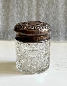 Robert Pringle Antique Silver Lidded Glass Jar
