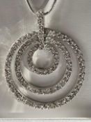 Next Triple Circle Crystal Pendant & Chain
