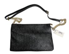 Embossed Chain Strap Black Bag One Size RRP Â£27.00 L24a