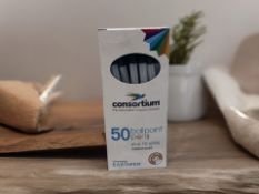 20 x Consortium packs of 50 black ball point pens L9c