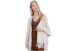 6 x Women Hollow Out Poncho Tassel Knit Shawls