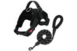 6 x Dog Harness No Pull - Breathable Adjustable Pet Vest With Lead Lb39