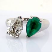 Pear Cut Lab-Grown Diamond Ring - 2.44 Total Carat (IGI Certified)