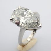 Pear Cut Lab-Grown Diamond Ring - 4.1 Total Carat (IGI Certified)