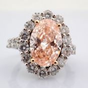 Oval Cut Lab-Grown Diamond Ring - 7.64 Total Carat (IGI Certified)