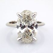 Oval Cut Lab-Grown Diamond Ring - 5.11 Total Carat (IGI Certified)