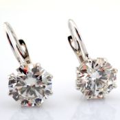 Round Cut Lab-Grown Diamond Earring - 6.93 Total Carat (IGI Certified)