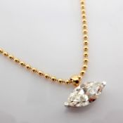 Marquise Cut Lab-Grown Diamond Necklace - 3.91 Total Carat (IGI Certified)