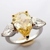 Pear Cut Lab-Grown Diamond Ring - 5.99 Total Carat (IGI Certified)