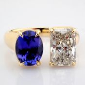 Radiant Cut Lab-Grown Diamond Ring - 3.61 Total Carat (IGI Certified)