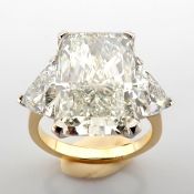 Radiant Cut Lab-Grown Diamond Ring - 10.82 Total Carat (IGI Certified)