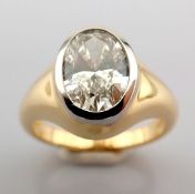 Oval Cut Lab-Grown Diamond Ring - 2.05 Total Carat (IGI Certified)