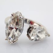 Marquise Cut Lab-Grown Diamond Ring - 4.9 Total Carat (IGI Certified)