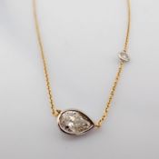 Pear Cut Lab-Grown Diamond Necklace - 1.07 Total Carat (IGI Certified)