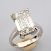 Emerald Cut Lab-Grown Diamond Ring - 5.09 Total Carat (IGI Certified)