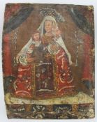 18th Century Andean Colonial Oil on Canvas â€“ Madonna and Child