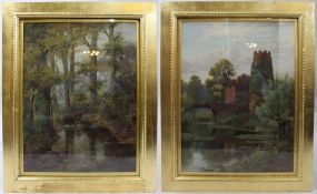 Pair of English Landscape Paintings by Henry Thomas Jarman (1871â€“1956)