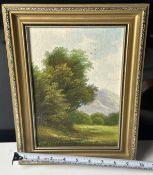 Original Framed Signed Andrew Grant Kurtis Painting Small Forest Scene