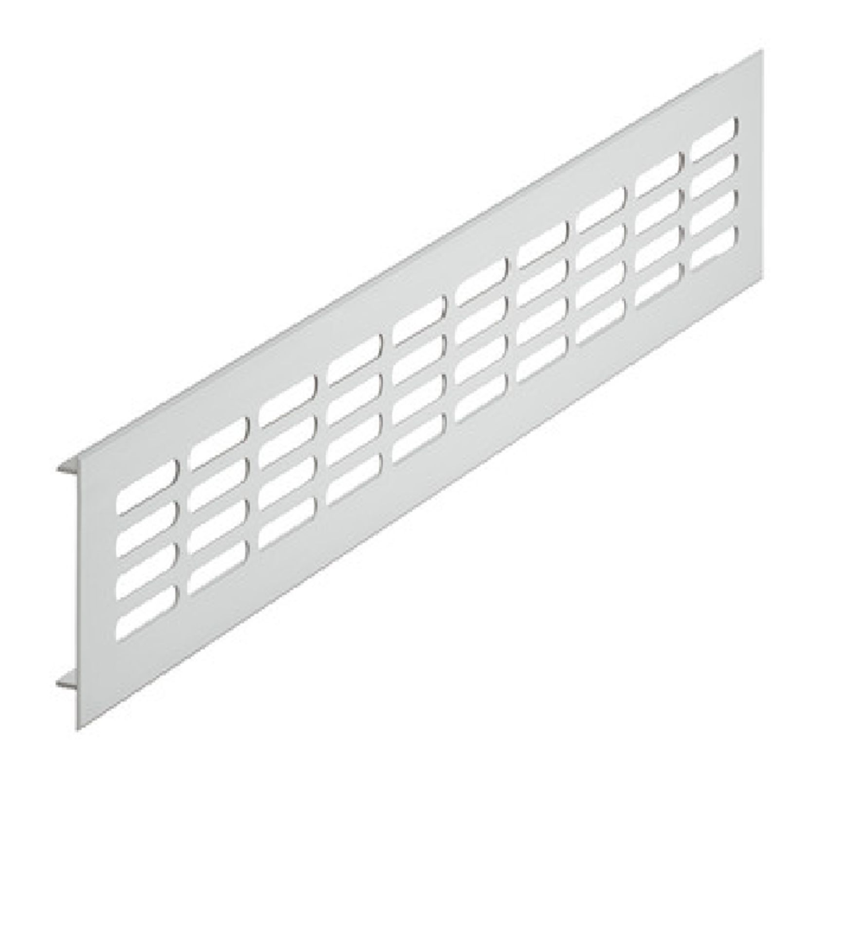 Häfele Ventilation Grille, For Recess Mounting, Height 60 mm, Silver Coloured, Anodized E6/EV1