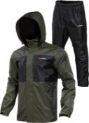 Rodeel Waterproof Fishing Rain Suit (Rain Jacket & Trouser Suit) Large - EST £48 - U2-BOX 68