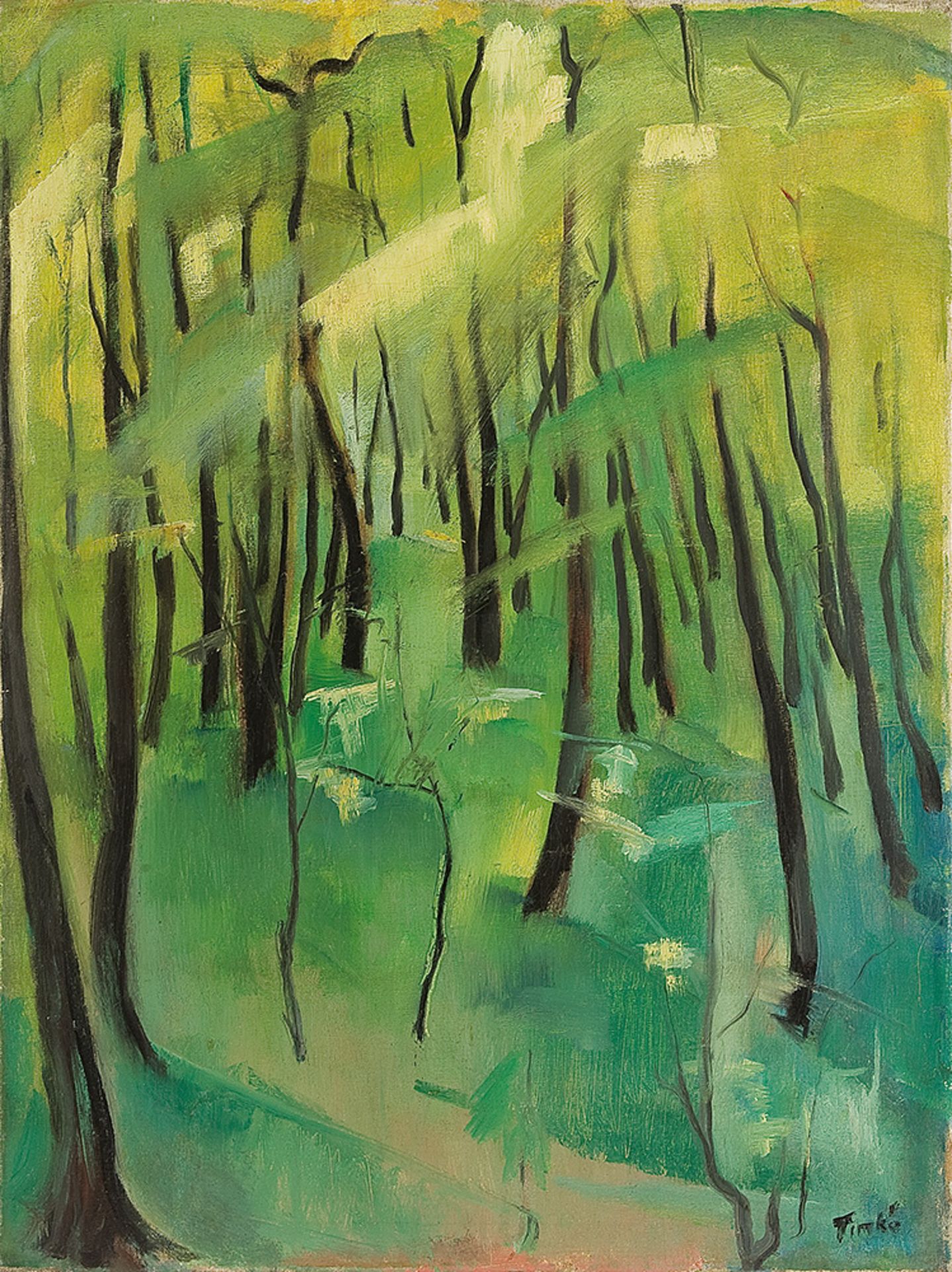 NELLY TIMKÓ* (unbekannt 1905 - 1979 unbekannt)WaldÖl/Leinwand 81 x 60,5 ...